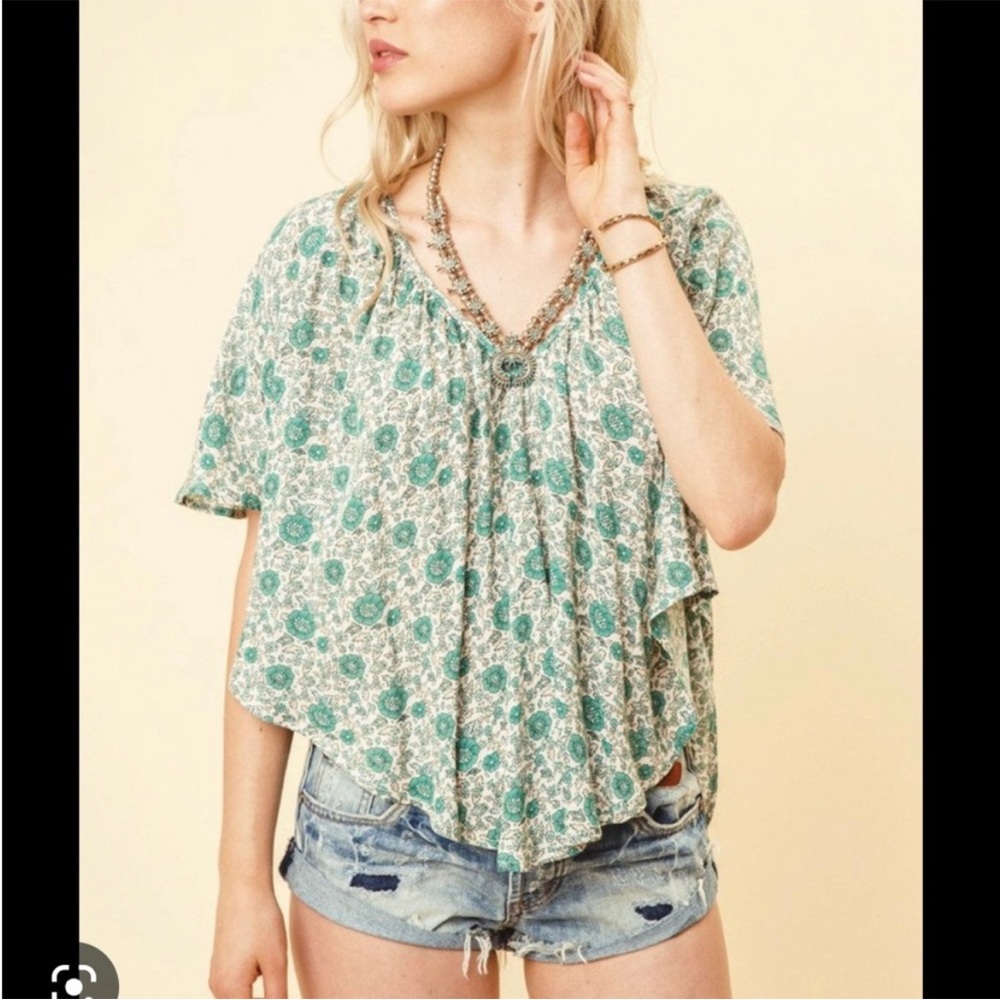 Spell Kombi Flutter Top - Sage M EUC